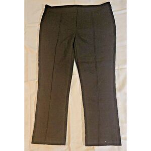 Nicole Miller Black Career Dress Pant Capris with Center Pintucks SZ 4